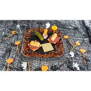 Spooky Halloween Food Topper Picks - 72 Pieces Festive Decoration