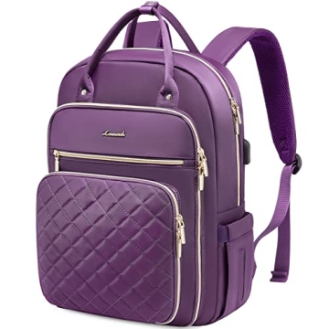 LOVEVOOK Laptop Backpack for Women, Water Resistant Travel Work Backpacks Purse Stylish College Busi...