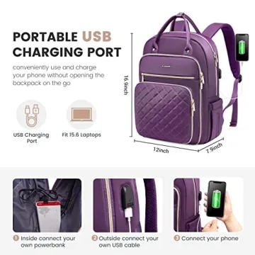 Stylish LOVEVOOK Women's Laptop Backpack for Travel