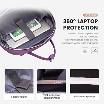 Stylish LOVEVOOK Women's Laptop Backpack for Travel