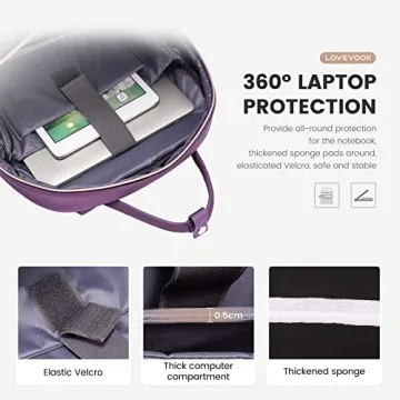 Stylish LOVEVOOK Women's Laptop Backpack for Travel