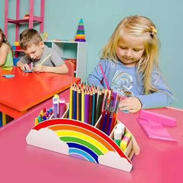 GAMENOTE Rainbow Supply Caddy - Fun Desktop Organizer