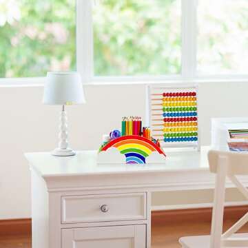 GAMENOTE Rainbow Supply Caddy - Fun Desktop Organizer