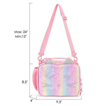 Bright Mibasies Rainbow Cat Lunch Box for Girls