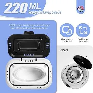 SAVILAND Nail Sterilizer Tool Electric: High-Temperature Nail Sterilizer Portable 365℉ White Sterilizer Tool Autoclave Sterilizers with Glass Beads to Sterilize Any Metal Tools More Efficient and Safe