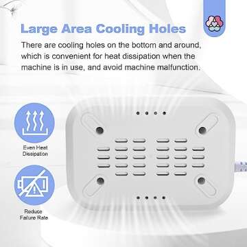 SAVILAND Nail Sterilizer Tool Electric: High-Temperature Nail Sterilizer Portable 365℉ White Sterilizer Tool Autoclave Sterilizers with Glass Beads to Sterilize Any Metal Tools More Efficient and Safe