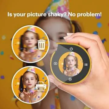 KODAK Memo Shot ERA Kids Instant Digital Camera and Photo Label Printer (White, Camera + 10 Rolls)