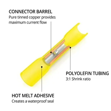 Wirefy 180 PCS Heat Shrink Butt Connectors Kit