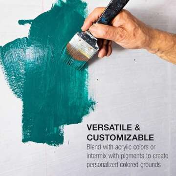 U.S. Art Supply White Gesso Primer for Acrylic Painting - 16.9oz (500ml) Acrylic Gesso Primer for Oil & Acrylic Paint, Non-Toxic Canvas Primer Superior Coverage - Blendable White Gesso Paint Artists