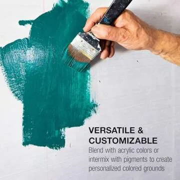 U.S. Art Supply White Gesso Primer for Acrylic Painting - 16.9oz (500ml) Acrylic Gesso Primer for Oil & Acrylic Paint, Non-Toxic Canvas Primer Superior Coverage - Blendable White Gesso Paint Artists