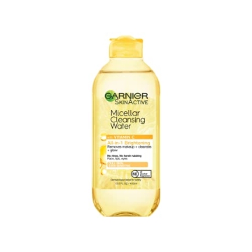Garnier Micellar Water with Vitamin C - Brightening Facial Cleanser & Makeup Remover, 13.5 Fl Oz