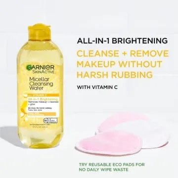 Garnier Micellar Water with Vitamin C Facial Cleanser 13.5 Fl Oz