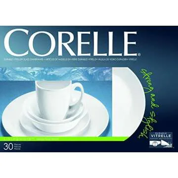 Corelle Livingware Winter Frost White Durable Dinnerware Set