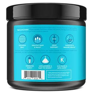 WellPath Renew Multi Collagen Protein Powder for Women | Complex Supplement - Hydrolyzed Grass-Fed Bovine, Marine, & Chicken Sources | Types I, II, III, V, X | 11 oz