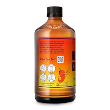 Health-Ade Kombucha Tea Organic Drink, Fermented Tea with Living Probiotics, Detoxifying Acids, Supports Gut Health, Non-GMO, Vegan, Gluten Free, 12 Pack (16 Fl Oz Bottles), Cayenne Cleanse