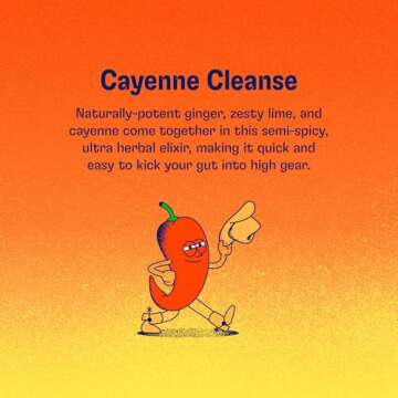 Health-Ade Kombucha Tea Organic Drink, Fermented Tea with Living Probiotics, Detoxifying Acids, Supports Gut Health, Non-GMO, Vegan, Gluten Free, 12 Pack (16 Fl Oz Bottles), Cayenne Cleanse