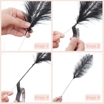 VONMXVTE Ostrich Feathers Bulk - 12Pcs 12-14inch Large Boho Feathers for Vase，Wedding Party Centerpieces and Home Decorations (Rose)