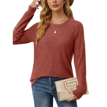 Saloogoe Long Sleeve Women’s Tunic Sweaters for Fall