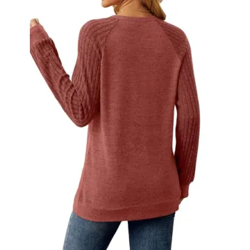 Saloogoe Long Sleeve Women’s Tunic Sweaters for Fall