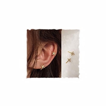 Chic CZ Star Cuff Wrap Earrings - Non-Piercing Helix Ear Cuffs with Twinkle Design