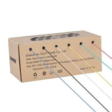 TUOFENG 30 AWG Wire,30 Gauge Silicone Wire 6 Colors 66ft/20m Each Spool,60V Flexible Electrical Wire with Tinned Copper, Hook up Wires for Breadboard/DIY/Battery