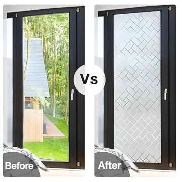 Coavas Frosted Glass Window Film for Privacy & Light Control