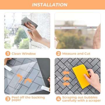 Coavas Frosted Glass Window Film for Privacy & Light Control