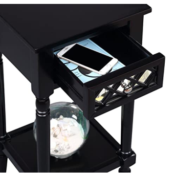 Khloe Deluxe 1 Drawer Accent Table in Various Finishes