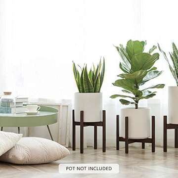 Mkono Mid Century Plant Stands - Stylish Indoor Display