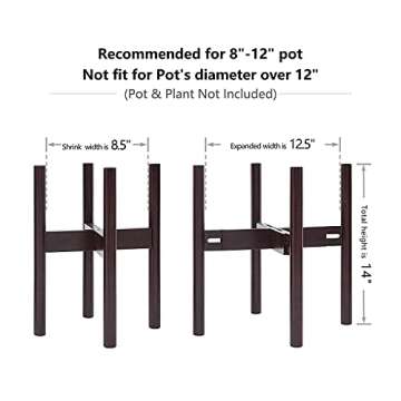 Mkono Mid Century Plant Stands - Stylish Indoor Display