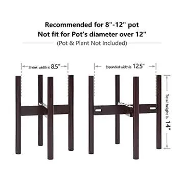 Mkono Mid Century Plant Stands - Stylish Indoor Display