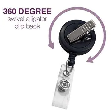 ID Avenue Retractable Badge Holder 32" Nurse Badge Reels Retractable for Nurses Doctors Teachers Students with 360° Swivel Alligator Clip Cute Badge Holder (‎Straight Outta Night Shift)