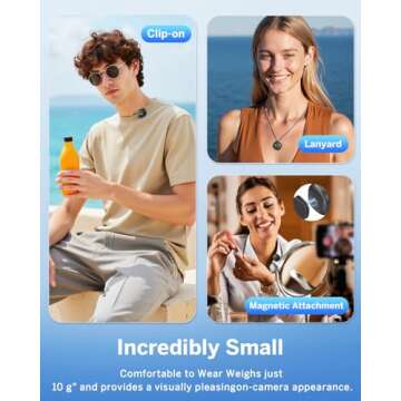 WEWAHIVER Mini Wireless Lavalier Microphone for All Devices