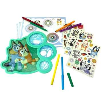 Spirograph Cyclex Set Bluey – Drawing Kit, Arts and Crafts, Bluey Toys, Art Supplies, Stickers for...