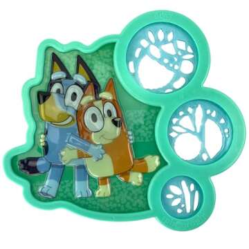 Spirograph Cyclex Set Bluey – Drawing Kit, Arts and Crafts, Bluey Toys, Art Supplies, Stickers for Kids, Bluey Stickers, Spiral Art, Markers, Stickers, Design Sheet Included, Ages 5+