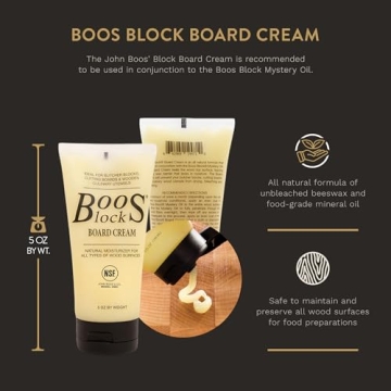 John Boos Block Board Cream - Food Safe Natural Conditioner