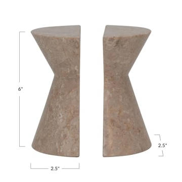 Elegant Bloomingville Marble Bookends for Home & Office