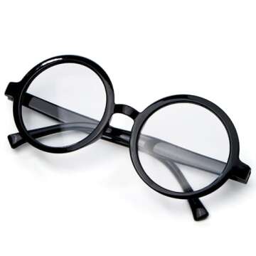 Spooktacular Creations Halloween Wizard Glasses，Wizard Round Glasses Costume Glasses, Halloween Bl...