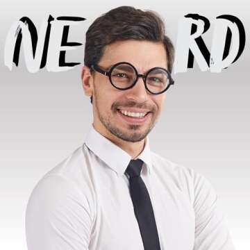 Spooktacular Creations Halloween Wizard Glasses，Wizard Round Glasses Costume Glasses, Halloween Black Circle Glasses Eyeglasses for Halloween Kids & Adults Costume Accessory Party Favor