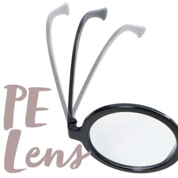 Spooktacular Creations Halloween Wizard Glasses，Wizard Round Glasses Costume Glasses, Halloween Black Circle Glasses Eyeglasses for Halloween Kids & Adults Costume Accessory Party Favor