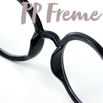 Spooktacular Creations Halloween Wizard Glasses，Wizard Round Glasses Costume Glasses, Halloween Black Circle Glasses Eyeglasses for Halloween Kids & Adults Costume Accessory Party Favor