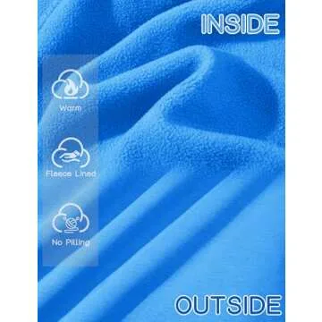 MAGCOMSEN Women's Half Zip Pullover Fleece Quarter Zip Hooded Sweatshirt Athletic Running Gym Hoodies Casual Ice Blue,S