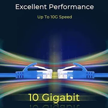 Rapink Patch Cables Cat6a 0.5ft (10 Pack) Slim, Cat6a Ethernet Patch Cable 10G Support, Snagless Cat 6 Patch Cable for Patch Panel to Switch, Flexiable Cat 6a Ethernet Cable with Gold Plated