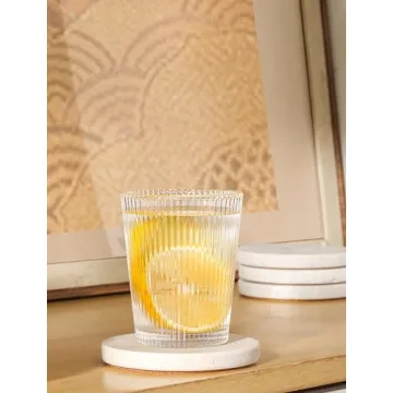 Elegant White Travertine Coasters Set for Home and Gifts