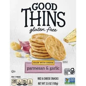 Good Thins Parmesan & Garlic Rice & Cheese Snacks - Gluten Free 3.5 oz