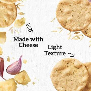 Good Thins Parmesan Garlic Rice Cheese Snacks 3.5 oz