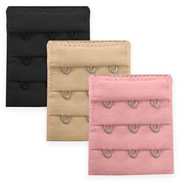 Nursing Bras (3 Pack) One-Hand Access, Adjustable Shoulder Straps, Easy Drop Cups for Motherhood Breastfeeding; Includes Reusable Bamboo Nursing Pads and Bra Extenders