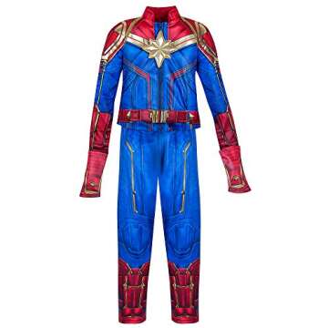 Marvel Captain Costume for Girls, Size 7/8 Multicolored