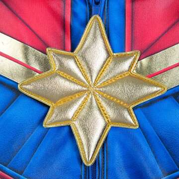 Marvel Captain Costume for Girls, Size 7/8 Multicolored