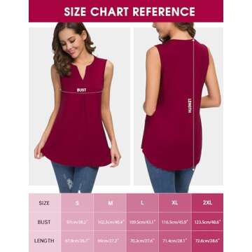 Neineiwu Women's Sleeveless Tank Sexy Blouses V Neck Loose Casual Stretch Tank Tops (XL,Black)